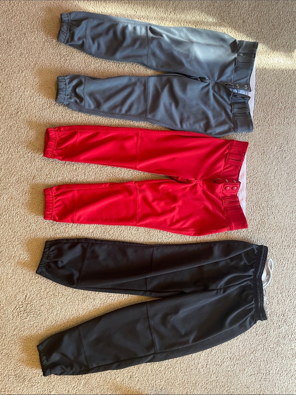Girls youth, softball pants